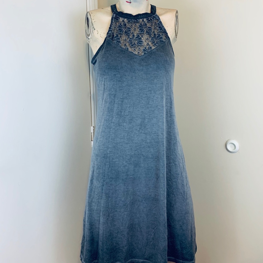 Summer Perfect Halter Grey Faded Dress